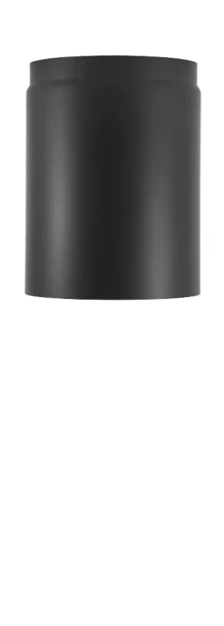 Røykrør ø150 l200 rett mbe matt sort emalje 2,3mm
