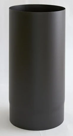 Røykrør rett Ø125/150 mm matt sort