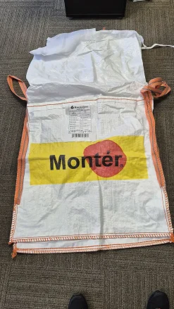 Sekk Big Bag 90x90x90 cm swl 10 1000 kg hvit toppskjørt 4 løft