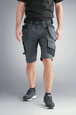 Shorts 6141 mgrå/sort 48 snickers workwear