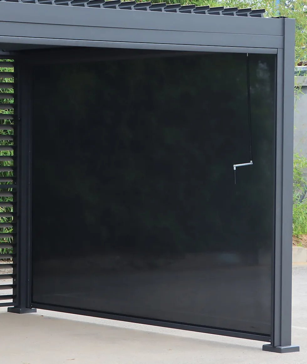 Sidepanel textilen for 4m pergola
