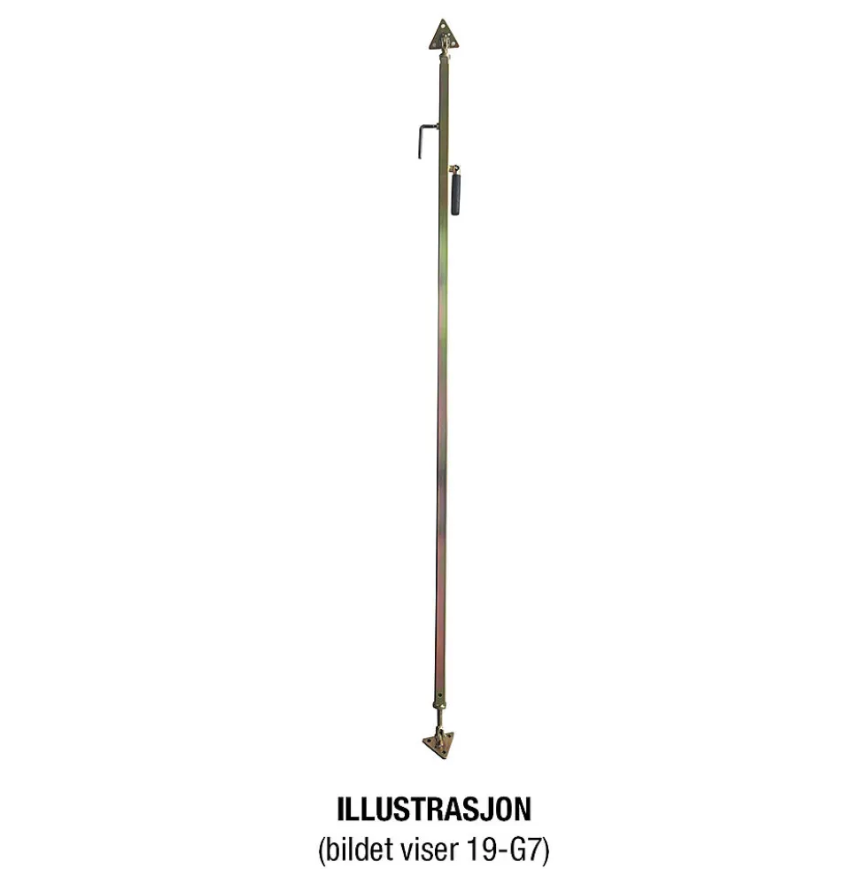 Sidestøtte type: lett g9 elz stål 195-310 cm maks 1200 kg (i 45')
