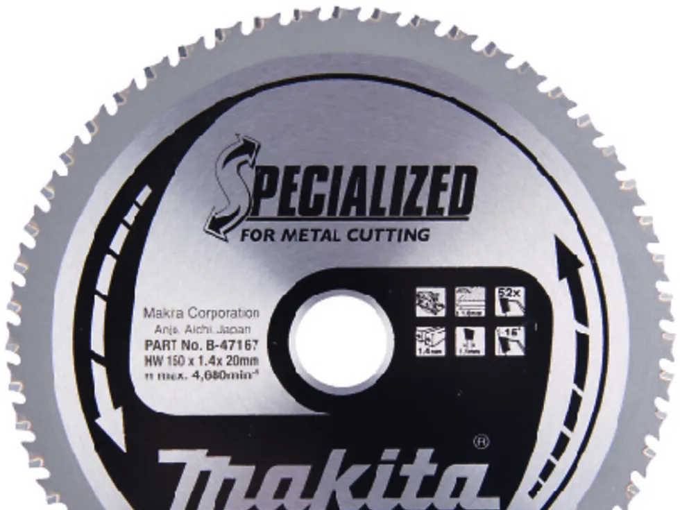 Sirkelsagblad metall 150x20mm 52t