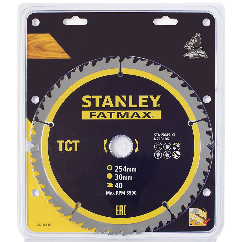 Sirkelsagblad Stanley FatMax254x30 mmx40T hardmetall