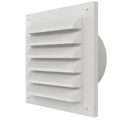 Sjalusirist 125 K Ø125 mm hvit