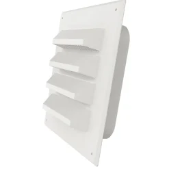 Sjalusirist med karm hvit plast 4x4