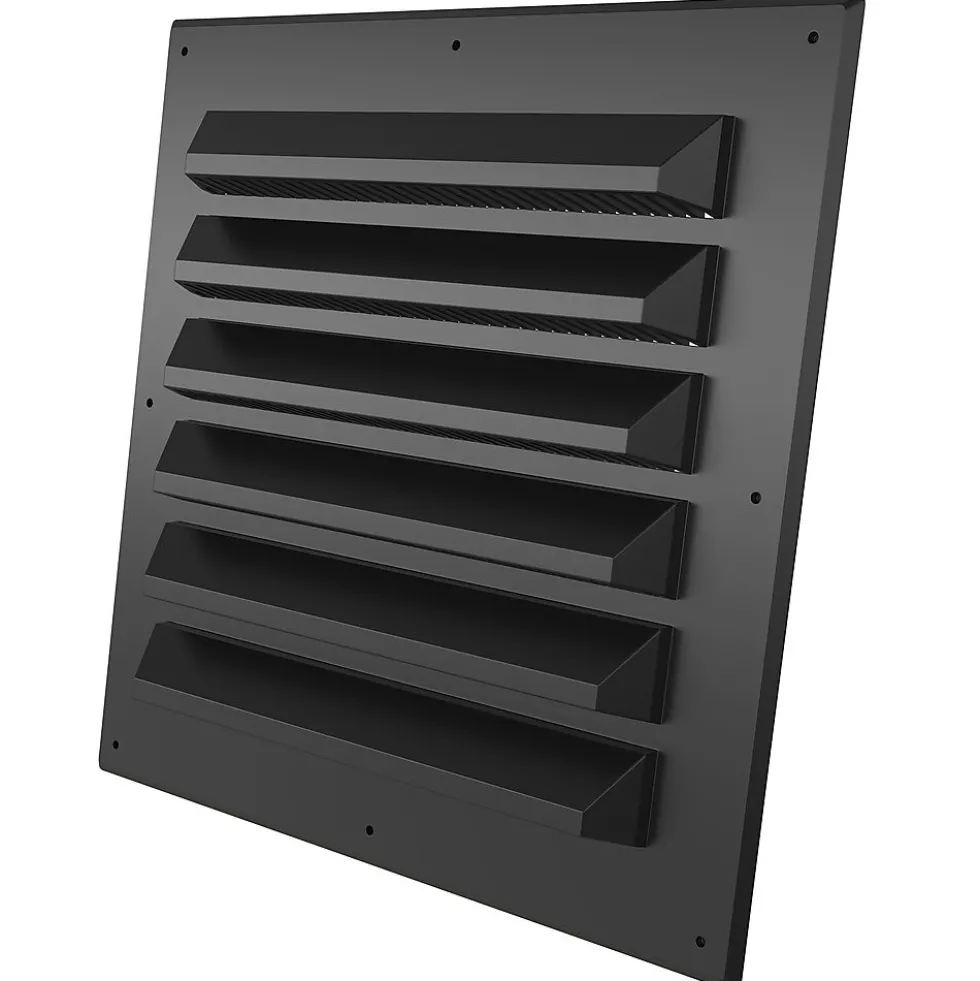 Sjalusirist med karm sort plast 150x150 mm