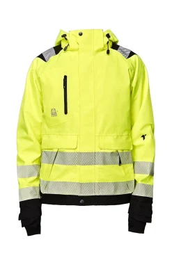 Skalljakke foret Hi-Viz KL.3 gul/sort 2XL