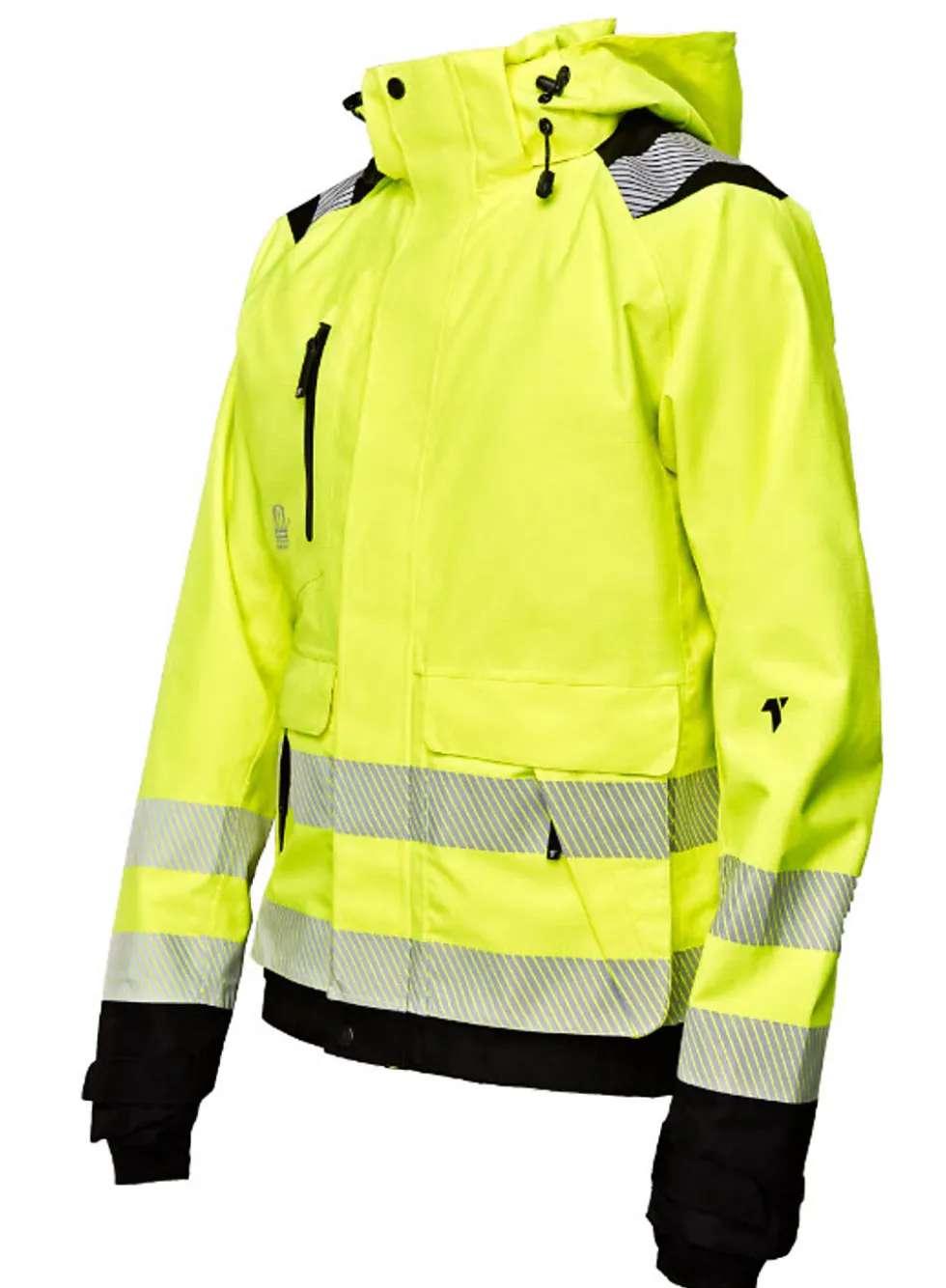 Skalljakke foret Hi-Viz KL.3 gul/sort 2XL