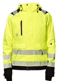 Skalljakke Hi-Viz KL.3 gul/sort XL