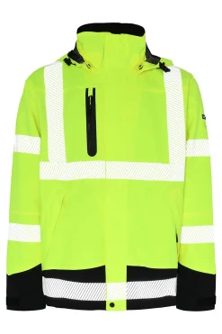 Skalljakke med refleks gul/svart XS