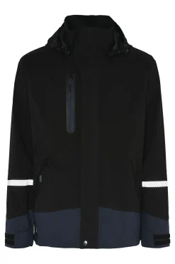 Skalljakke stretch sort/blå S