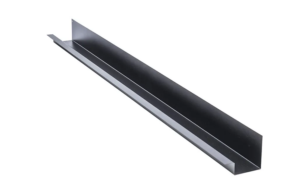 Skottrenne pt plano h m sort dekkende lengde 1170 mm