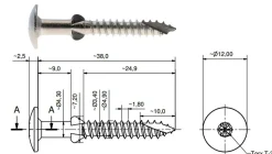 Skrue SCR-WW 4,9x38 mm 2-pk