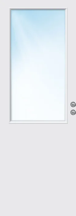 Skyvedør Sletten Kompakt halvglass hvit 80x210 cm
