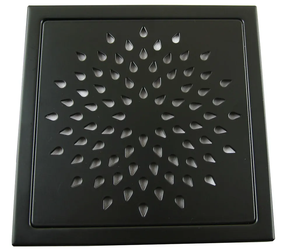 Slukrist design sort matt dråpe 20x20 cm