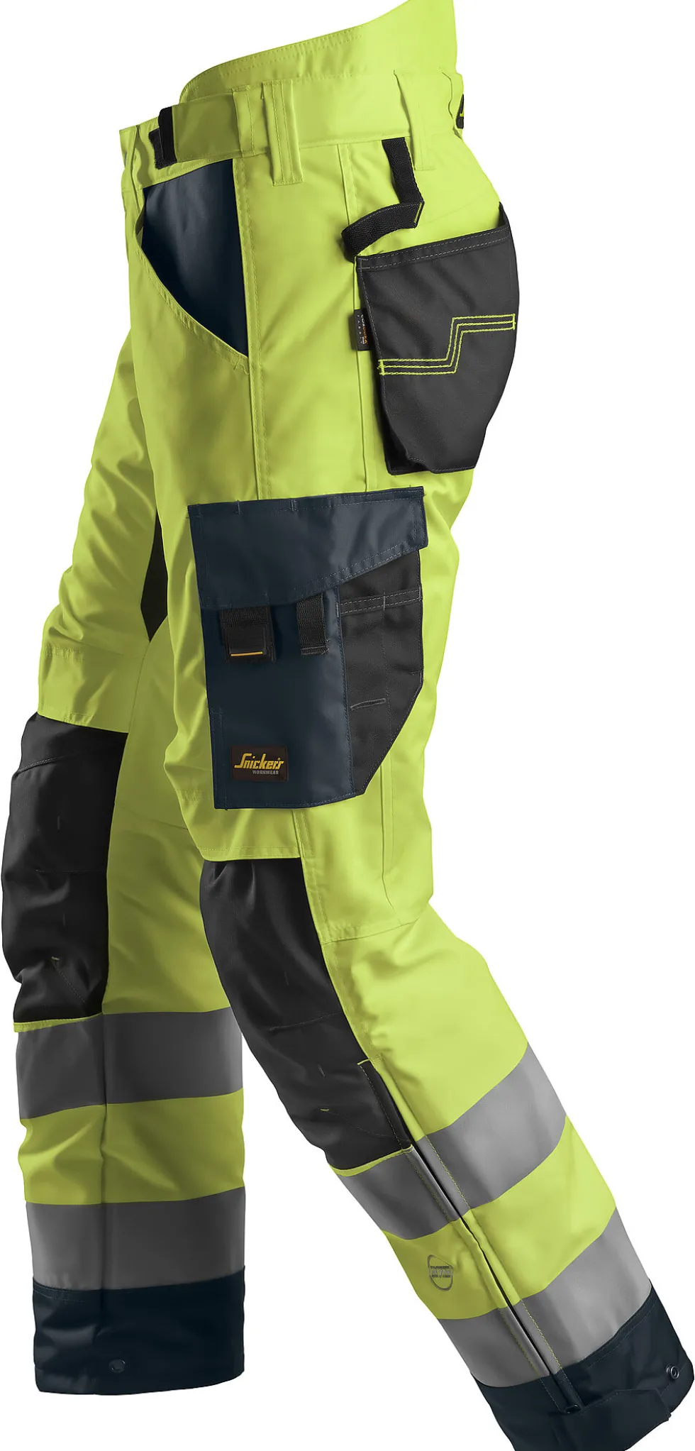 Snickers vinterbukse 6639 gul str M highvis klasse 2