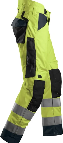 Snickers vinterbukse 6639 gul str M highvis klasse 2