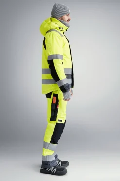 Snickers vinterbukse 6639 gul str M highvis klasse 2