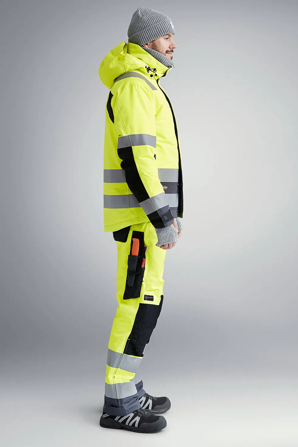 Snickers vinterbukse 6639 gul str M highvis klasse 2