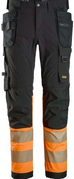 Snickers Workwear Bukse 6231 Sort/Oransje KL1 58