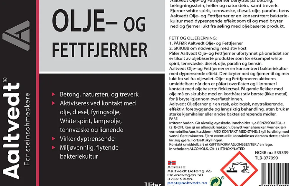 Steinrens olje- og fettfjerner 1 liter