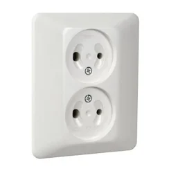 Stikkontakt dobbel 12 volt innfell