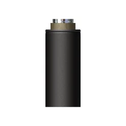 Stålpipe ø150 combi hel 550 mm bp helisolert-svart lakk