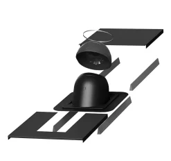 Stålpipe rund for takstein/shingel/papp Ø150 3,5 meter