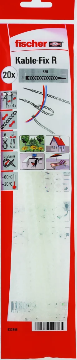 Strips kabelfix R transparent 20 stk