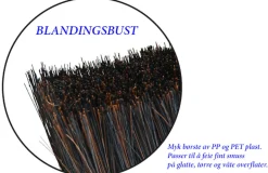 Støvkost 50cm u/gjenger sort starks myk sort feiekost m/blandingsbust