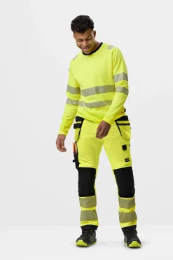 Synlighetsbukse gul/sort KL2 str 46
