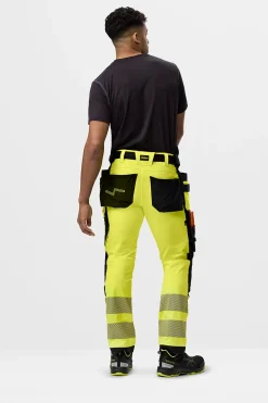 Synlighetsbukse gul/sort KL2 str 46