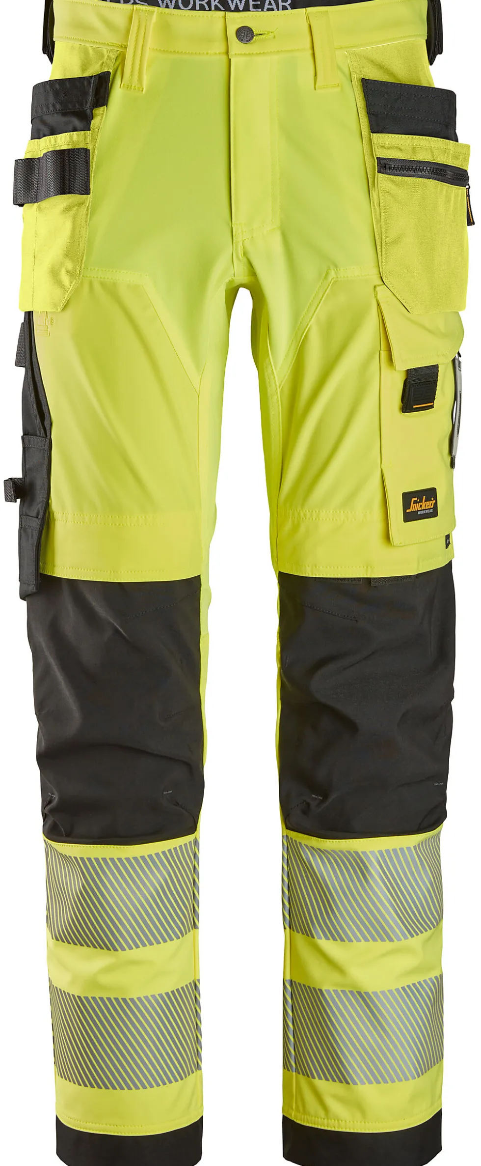 Synlighetsbukse gul/sort KL2 str 46