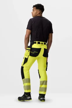Synlighetsbukse gul/sort KL2 str 46