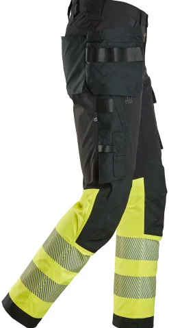 Synlighetsbukse sort/gul KL1 str 46