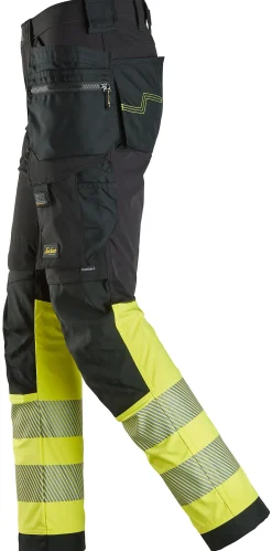 Synlighetsbukse sort/gul KL1 str 46