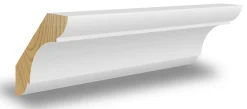 Taklist furu profilert CW348 hvit bomull S0502-Y 15x58x4400 mm