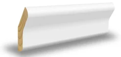 Taklist furu skrå hvit bomull S0502-Y 15x45x4400 mm