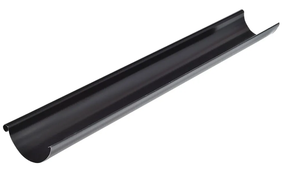 Takrenne sort stål 4 meter 125 mm