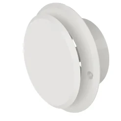 Tallerkenventil hvit plast rund karm/ramme 4