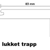 Trappenese 14mm eik pale white a profil a live pure 56x83x2200mm