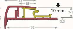Trappenese Profil Alumi 2,4M