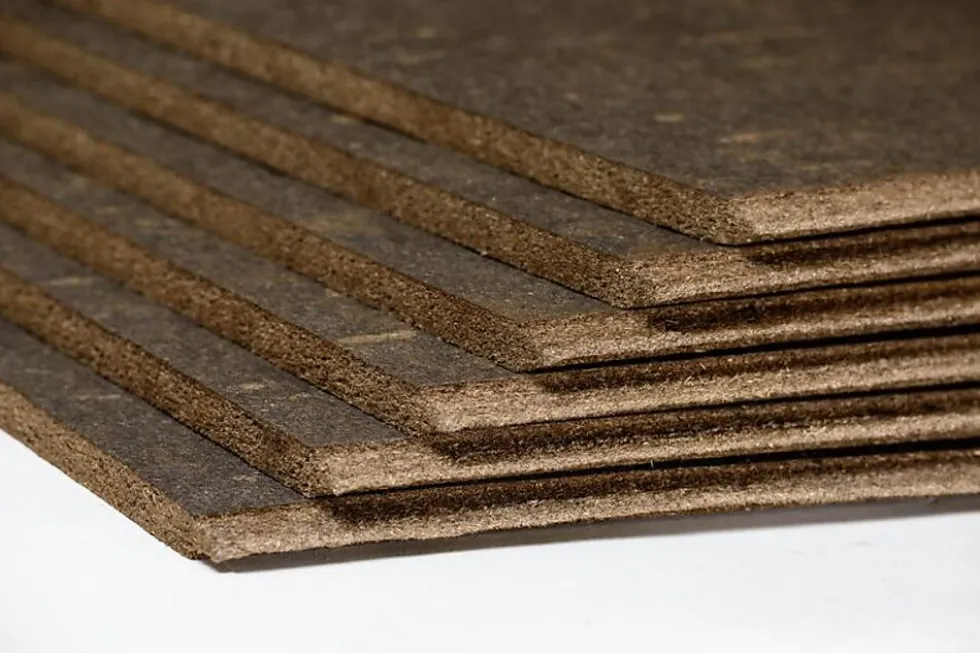 Trefiberplate Stubbeloft m/løs fjær 12x540x1200 mm