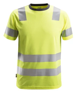 T-skjorte 2530 gul str XXL Snickers Workwear
