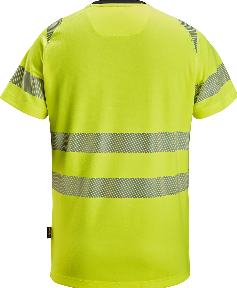 T-skjorte 2539 kl2 gul 3xl snickers workwear
