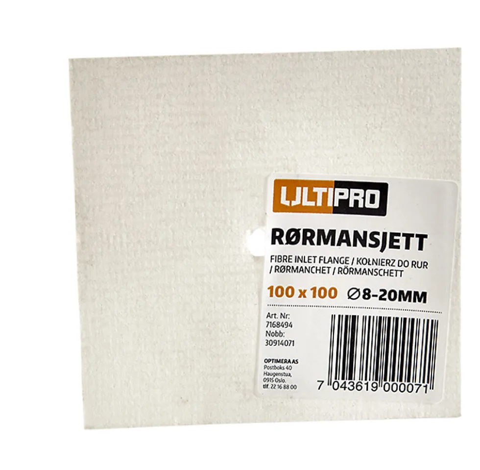 Ultipro rørmansjett ø8x20mm 100x100