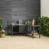 Utekjøkken hjørnemodul aluminium sort