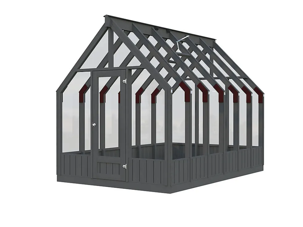 Veksthus Emilia 8,2 m2 antrasitt RAL 7012