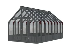 Veksthus Emilia 13,8 m2 gråmalt